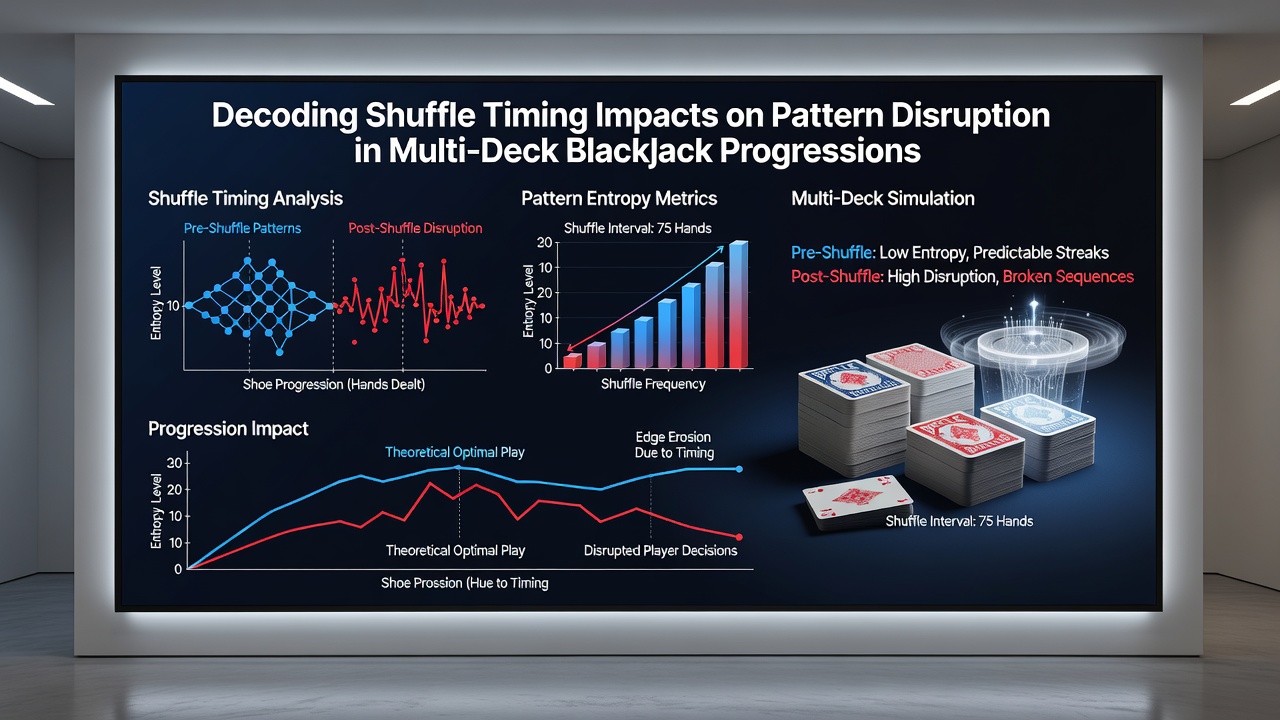 Darstellung von Musterstörungen durch Shuffle-Timing in Blackjack-Progressionen